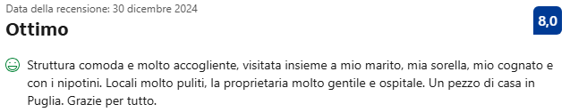 Recensioni case vacanza, Easy Puglia Travel